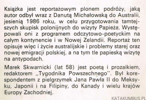 Australijska wiosna. MAREK SKWARNICKI