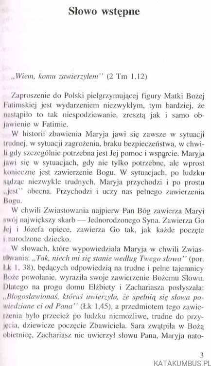 Z Maryją w pielgrzymce wiary. Bp JÓZEF WYSOCKI