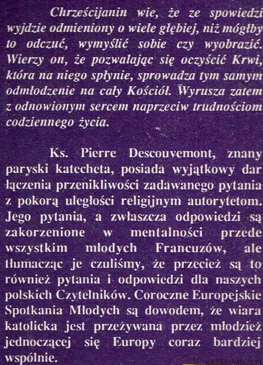 Dlaczego mam się spowiadać? / Ks. Pierre Descouvemont