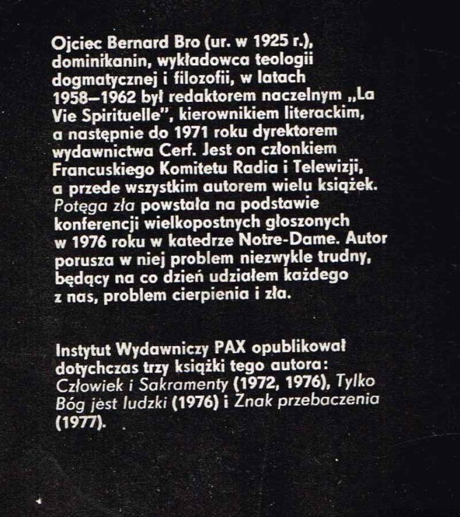 Potęga zła. BERNARD BRO