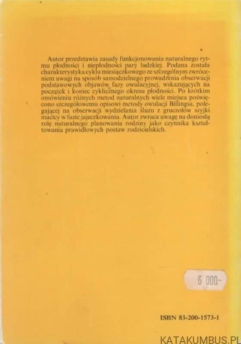 Naturalny rytm płodności. WŁODZIMIERZ FIJAŁKOWSKI