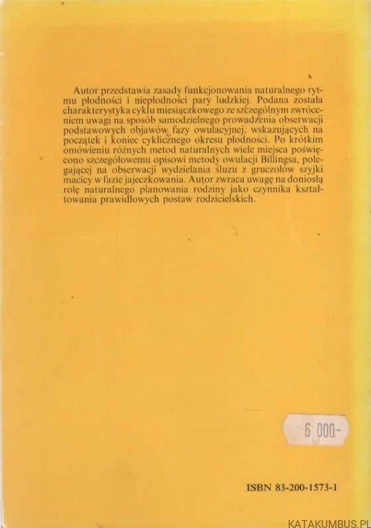 Naturalny rytm płodności. WŁODZIMIERZ FIJAŁKOWSKI