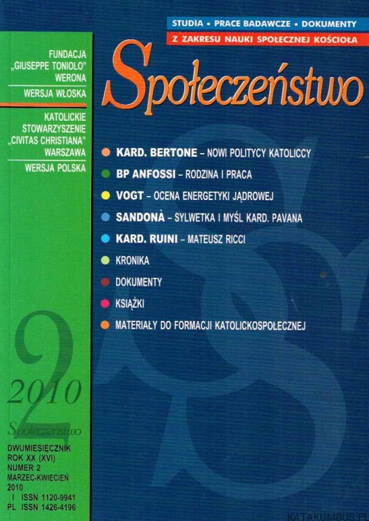 Społeczeństwo nr 2 2010. Red. ZBIGNIEW BOROWIK