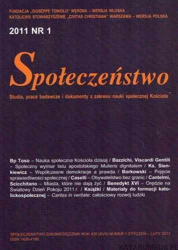 Społeczeństwo nr 1 2011. Red. ZBIGNIEW BOROWIK