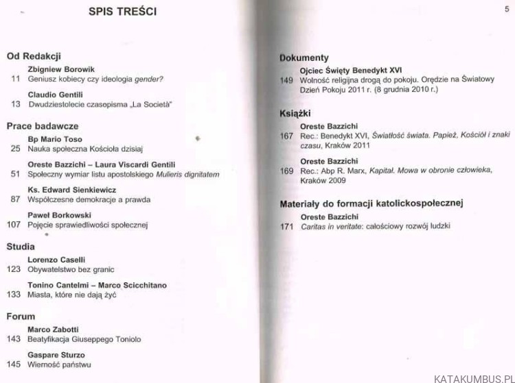 Społeczeństwo nr 1 2011. Red. ZBIGNIEW BOROWIK