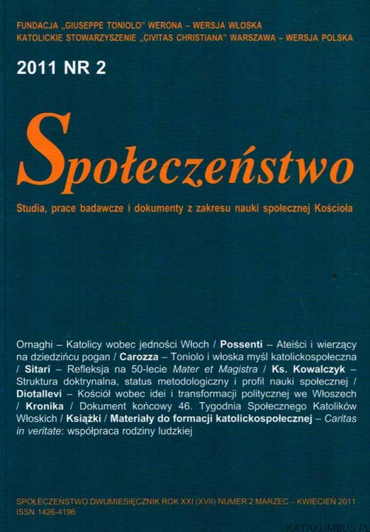 Społeczeństwo nr 2 2011. Red. ZBIGNIEW BOROWIK