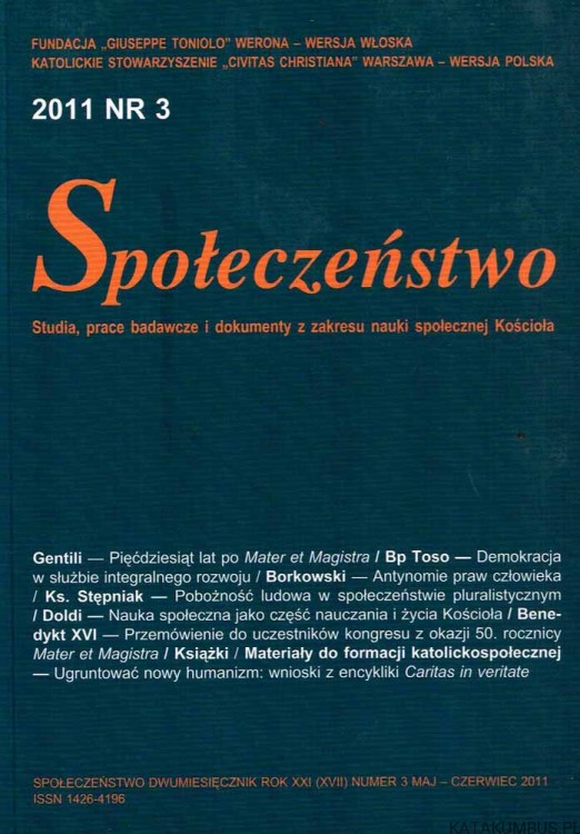 Społeczeństwo nr 3 2011. Red. ZBIGNIEW BOROWIK