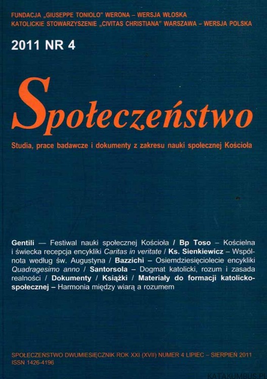 Społeczeństwo nr 4 2011. Red. ZBIGNIEW BOROWIK