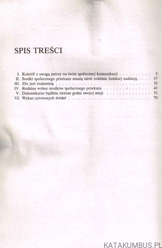 O środkach komunikacji społecznej. JAN PAWEŁ II