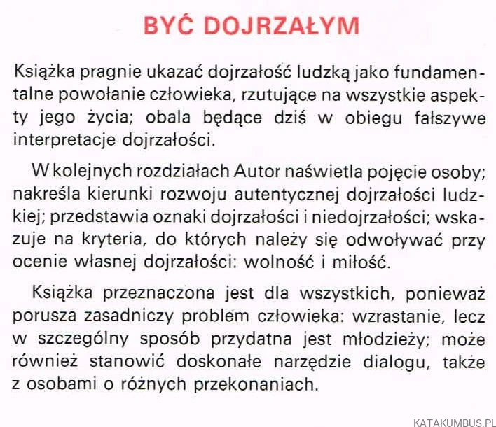 Być dojrzałym. NICOLA DE MARTINI