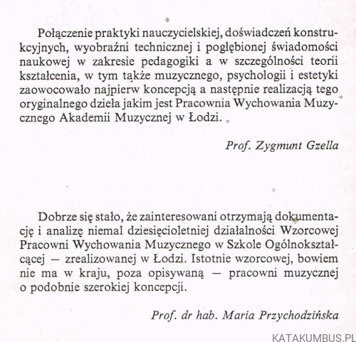 Wzorcowa pracownia wychowania muzycznego. WIESŁAWA PYCHYŃSKA-KINDYKIEWICZ