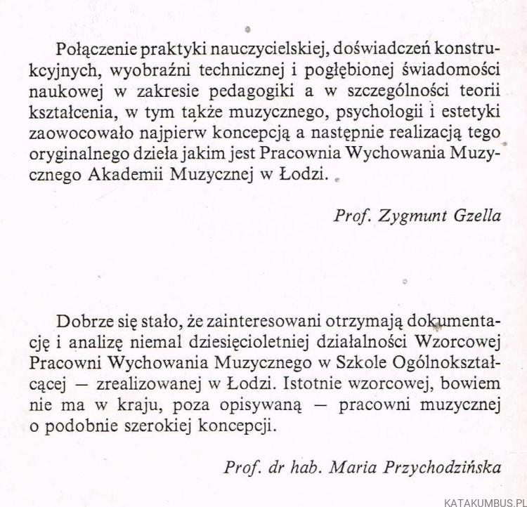 Wzorcowa pracownia wychowania muzycznego. WIESŁAWA PYCHYŃSKA-KINDYKIEWICZ