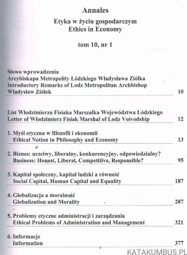 Annales Tom 10 nr 1 / 2007. PRACA ZBIOROWA