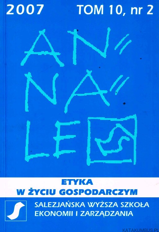 Annales Tom 10 nr 2 / 2007. PRACA ZBIOROWA