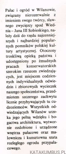 Wilanów. WOJCIECH FIJAŁKOWSKI