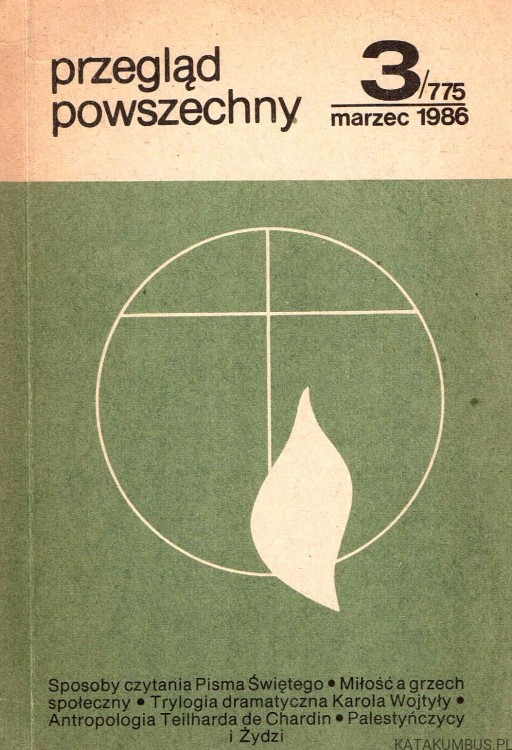 Przegląd Powszechny nr 3 / 775 marzec 1986. PRACA ZBIOROWA