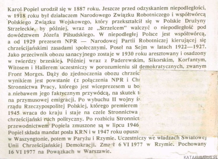 Generał Sikorski w mojej pamięci. KAROL POPIEL