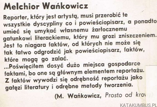 Reportaże zagraniczne. MELCHIOR WAŃKOWICZ