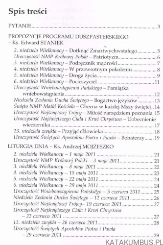 Materiały homiletyczne maj - czerwiec nr 265/2011 rok A. PRACA ZBIOROWA