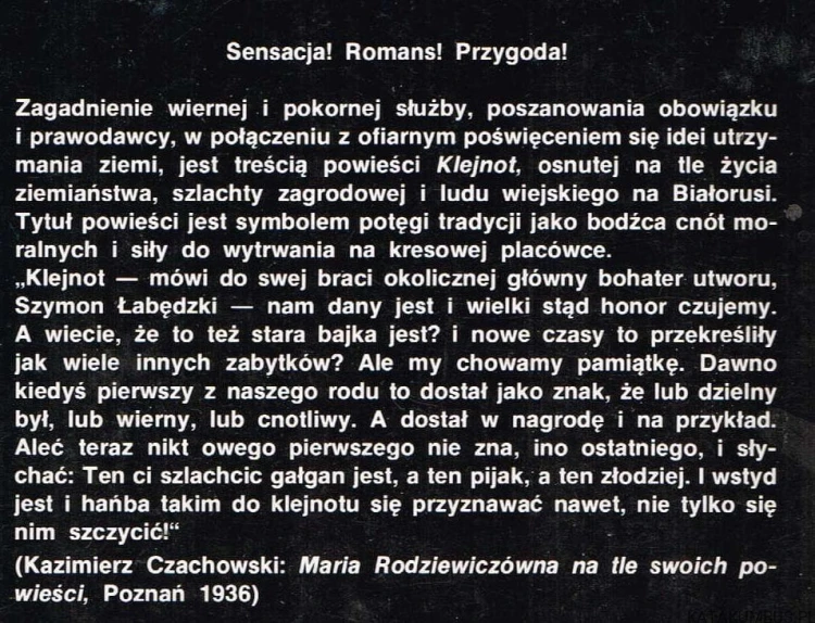 Klejnot. MARIA RODZIEWICZÓWNA