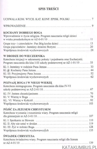Program nauczania religii rzymskokatolickiej w przedszkolach i szkołach. PRACA ZBIOROWA