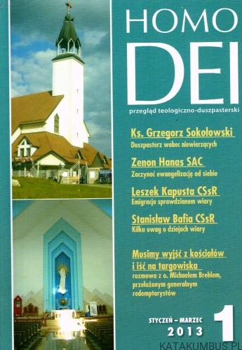 Homo Dei / nr 1/2013. PRACA ZBIOROWA