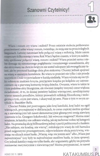 Homo Dei / nr 1/2013. PRACA ZBIOROWA