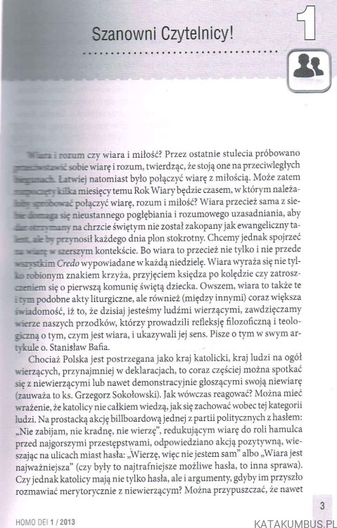 Homo Dei / nr 1/2013. PRACA ZBIOROWA