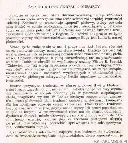 Początek i rozwój życia ludzkiego. WŁODZIMIERZ FIJAŁKOWSKI
