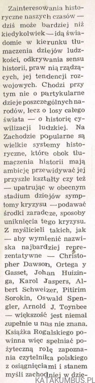 Dramat naszego czasu. ALEKSANDER ROGALSKI
