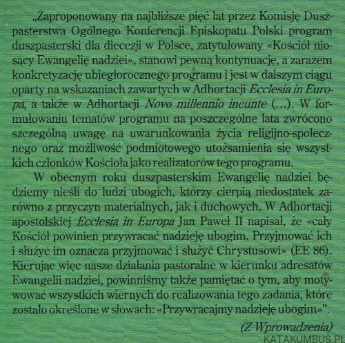Przywracajmy nadzieję ubogim. PRACA ZBIOROWA