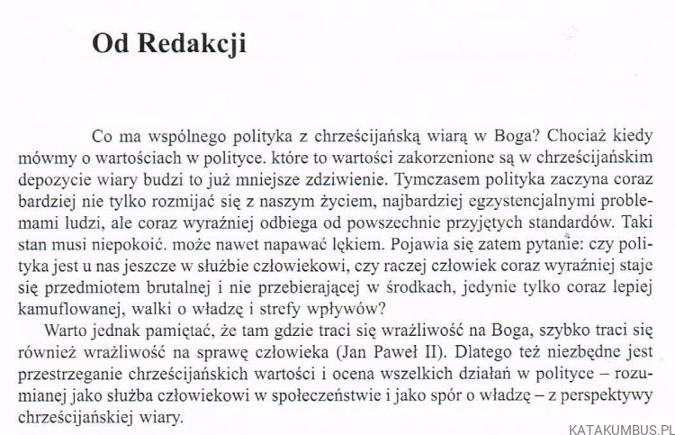 Polityka w refleksji wiary / Życie i myśl zeszyty problemowe (25). PRACA ZBIOROWA