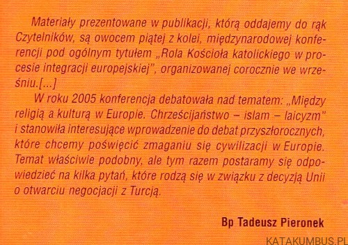 Między religią a kulturą w Europie. PRACA ZBIOROWA