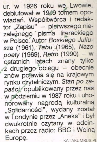 Stan po zapaści. JACEK BOCHEŃSKI