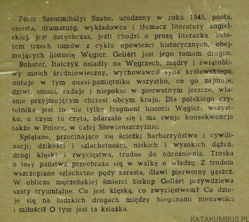 Gellert. PETER SZENTMIHALYI SZABO