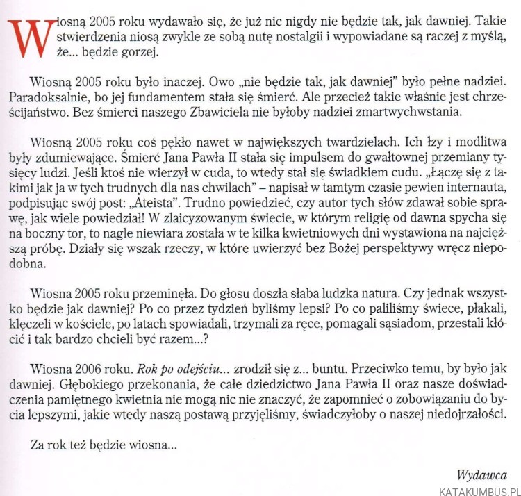 Jan Paweł II. Rok po odejściu... PRACA ZBIOROWA
