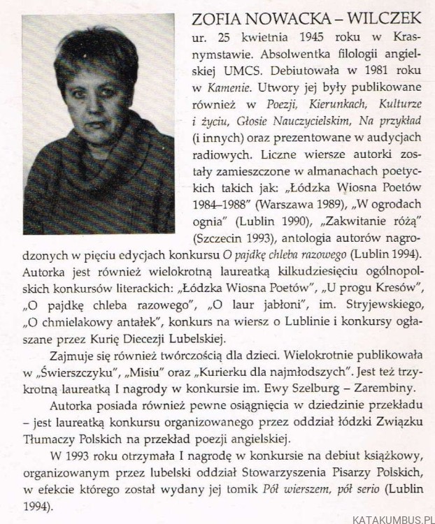 Obłaskawianie niepokoju. ZOFIA NOWACKA-WILCZEK