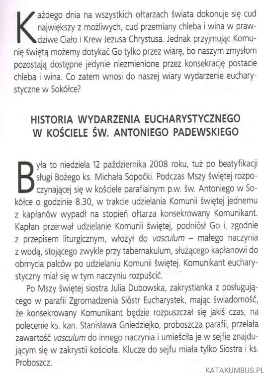 Eucharystyczne wydarzenie w Sokółce. Ks. STANISŁAW GNIEDZIEJKO
