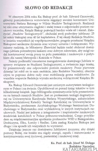 Studia Teologiczne 22 / 2004. PRACA ZBIOROWA