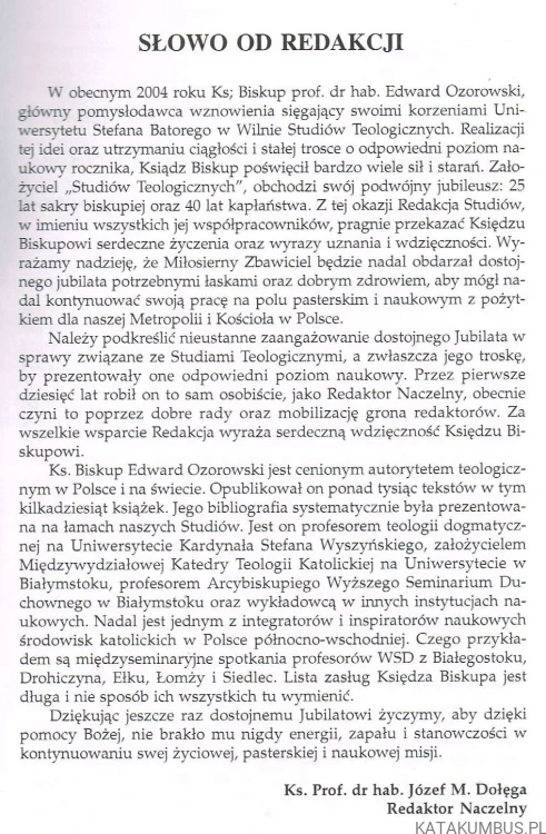 Studia Teologiczne 22 / 2004. PRACA ZBIOROWA