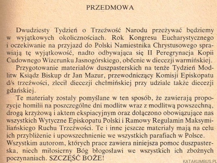 O zwycięstwo trzeźwości w Polskich sercach. KS HENRYK KRENCZOWSKI
