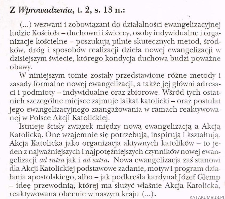 Nowa ewangelizacja w duchu Soboru Watykańskiego II Tom II. KS. ANTONI LEWEK