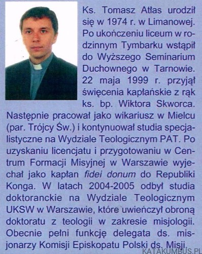 Ruch charyzmatyczny w Republice Konga i jego wpływ na kształtowanie życia osobistego i społecznego. KS. TOMASZ ATŁAS