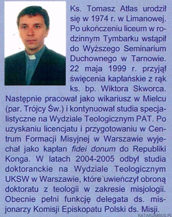 Ruch charyzmatyczny w Republice Konga i jego wpływ na kształtowanie życia osobistego i społecznego. KS. TOMASZ ATŁAS