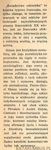 Świadectwo człowieka. PIERRE HENRI SIMON