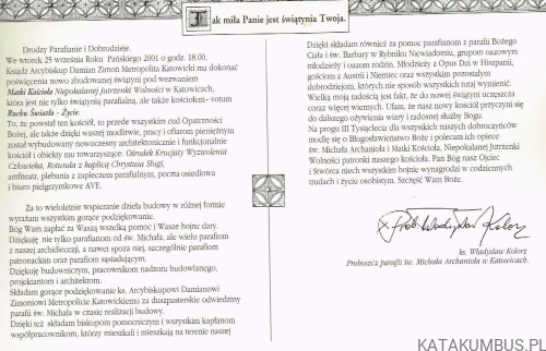 Któż jak Bóg. Pamiątka poświęcenia kościoła parafialnego Matki Kościoła.  PRACA ZBIOROWA