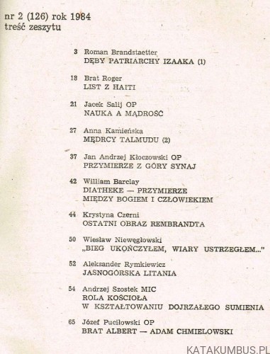 W drodze nr 2 (126) 1984.  PRACA ZBIOROWA
