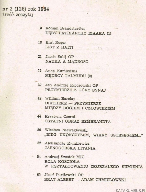 W drodze nr 2 (126) 1984.  PRACA ZBIOROWA
