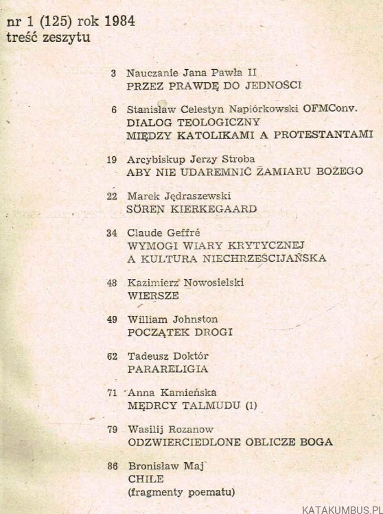 W drodze nr 1 (125) 1984.  PRACA ZBIOROWA