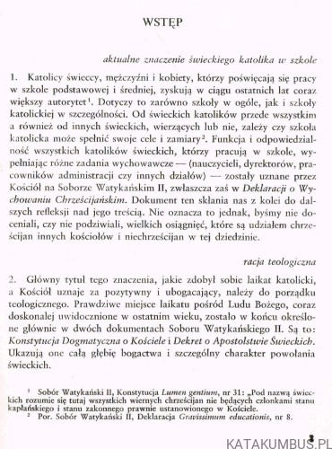 Świecki katolik świadkiem wiary w szkole